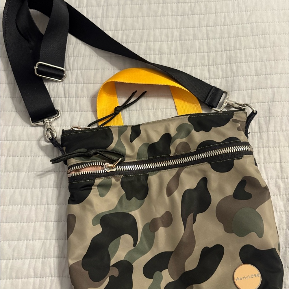 Shorty Love,Black Green Camo purse, Bag with Adjustable Strap and Zipper Closure